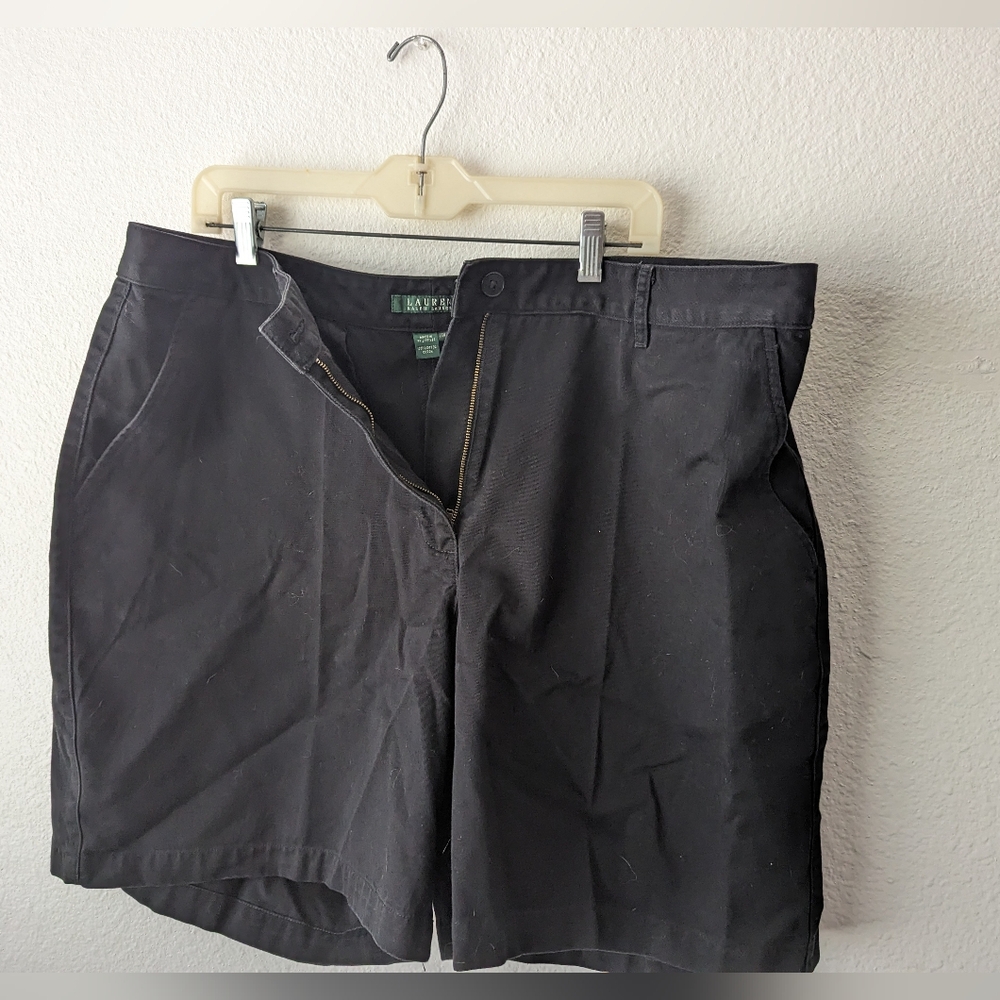 Ralph Lauren Women's Black Cotton Bermuda Shorts